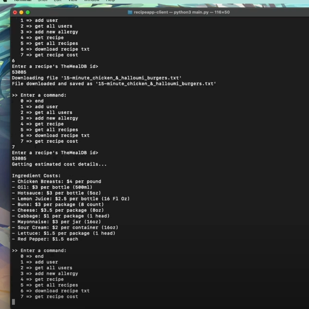 Recipe Generator App